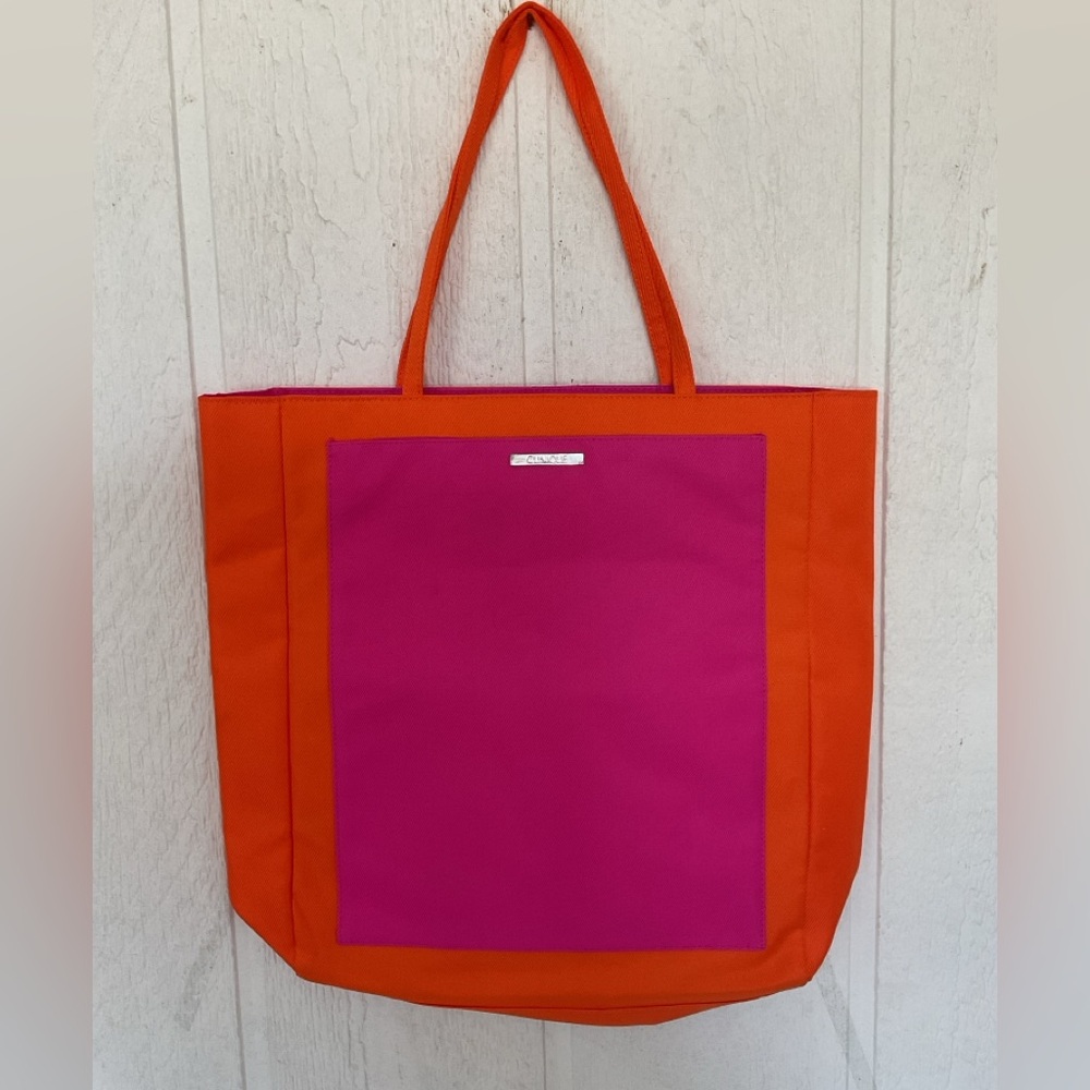 Clinique NWOT Pink Orange Tote Bag